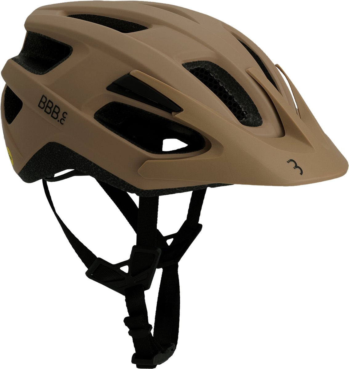 Bbb cycling dune mips 3.0 fietshelm volwassenen - mtb racefiets - fidlock sluiting - inclusief achterlicht houder - mat caramel - maat m (55-58cm) - bhe-23