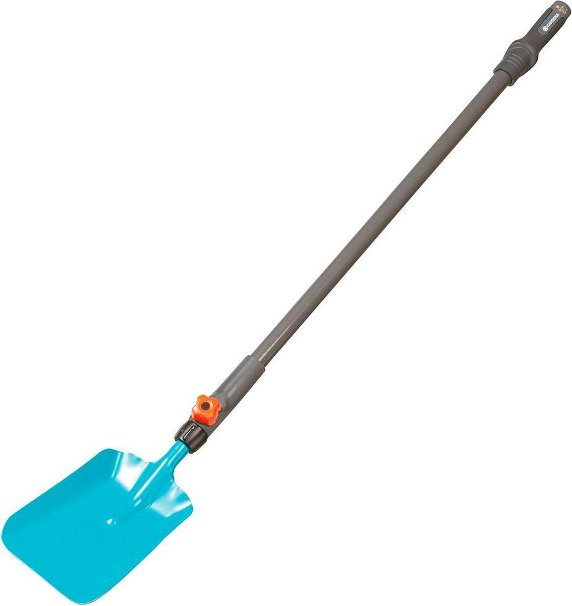 Gardena børnehaveskovle - haveredskaber til børn - udskifteligt system - 84,5 cm håndtag - plastik og stål - fra 3 år