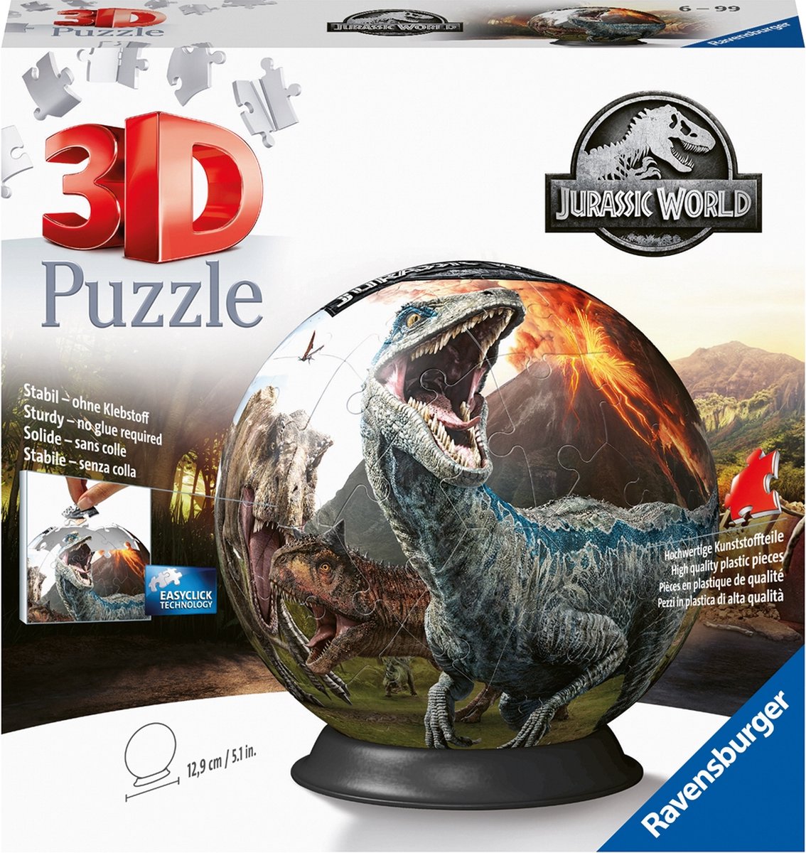 Ravensburger juraverden - 3D-puslespil - 72 brikker