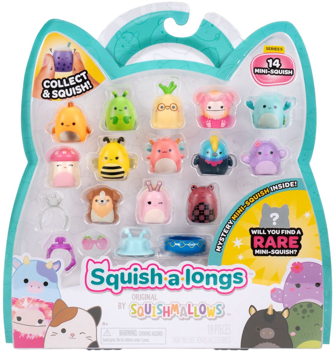 Jazwares squish-a-longs - 14 pakke (stil 2)