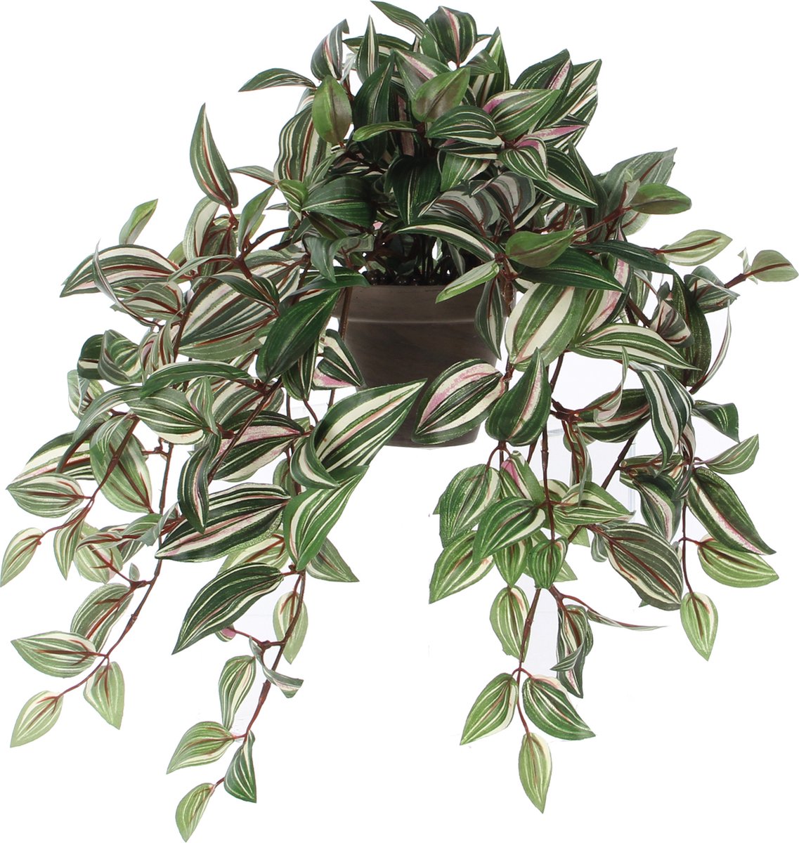 Mica decorations kunstplant tradescantia vader hangplant - 45 cm - groen - kunstplanten nepplanten