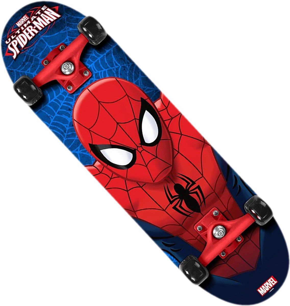 Spider-Man skateboard 71 cm sort rødblå