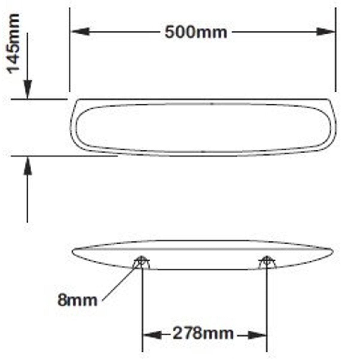 Plieger spring brussel hylde 50cm hvid