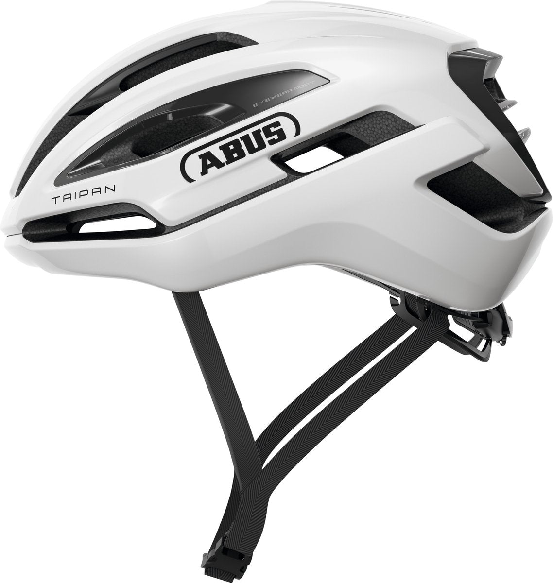 Abus cykelhjelm taipan skinnende hvid m - 54-58 cm - hvid - velegnet til brug på gruscykler - 275 g
