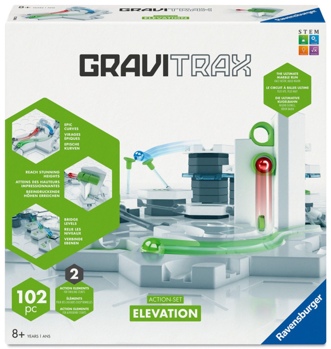 Ravensburger – gravitrax actionsæt elevation – marmorbanesystem – fra 8 år