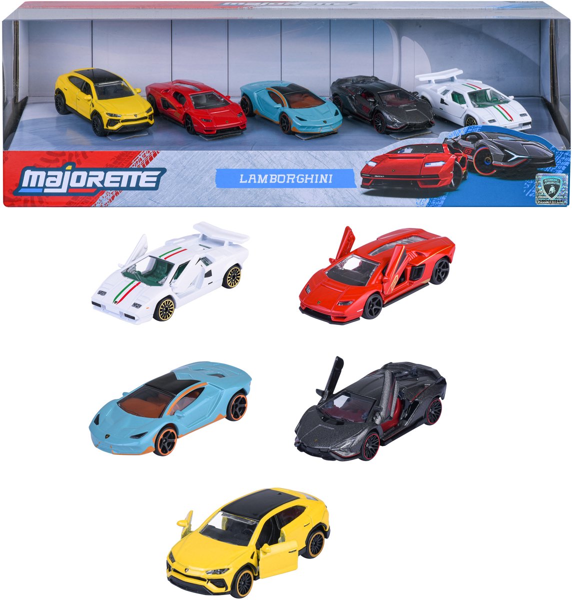 Majorette lamborghini sæt, 5 stk.