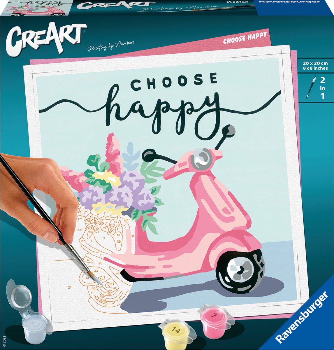 Ravensburger Creart Maleri på nummeret - Vælg Happy