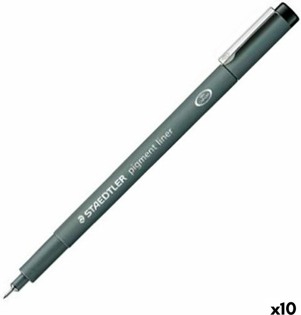 Staedtler - kunstnerserie - pigment liner - fineliner - sort - 0,4 mm - 10 stk.