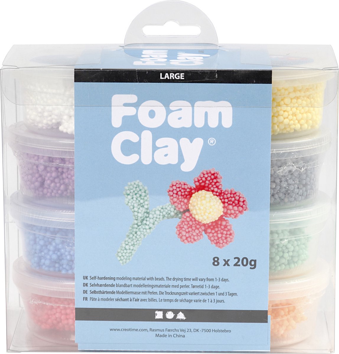 Creativ virksomhed https: www.cchobby.nl foam-clay-large-diverse-colours-8x20-gr-1-doos