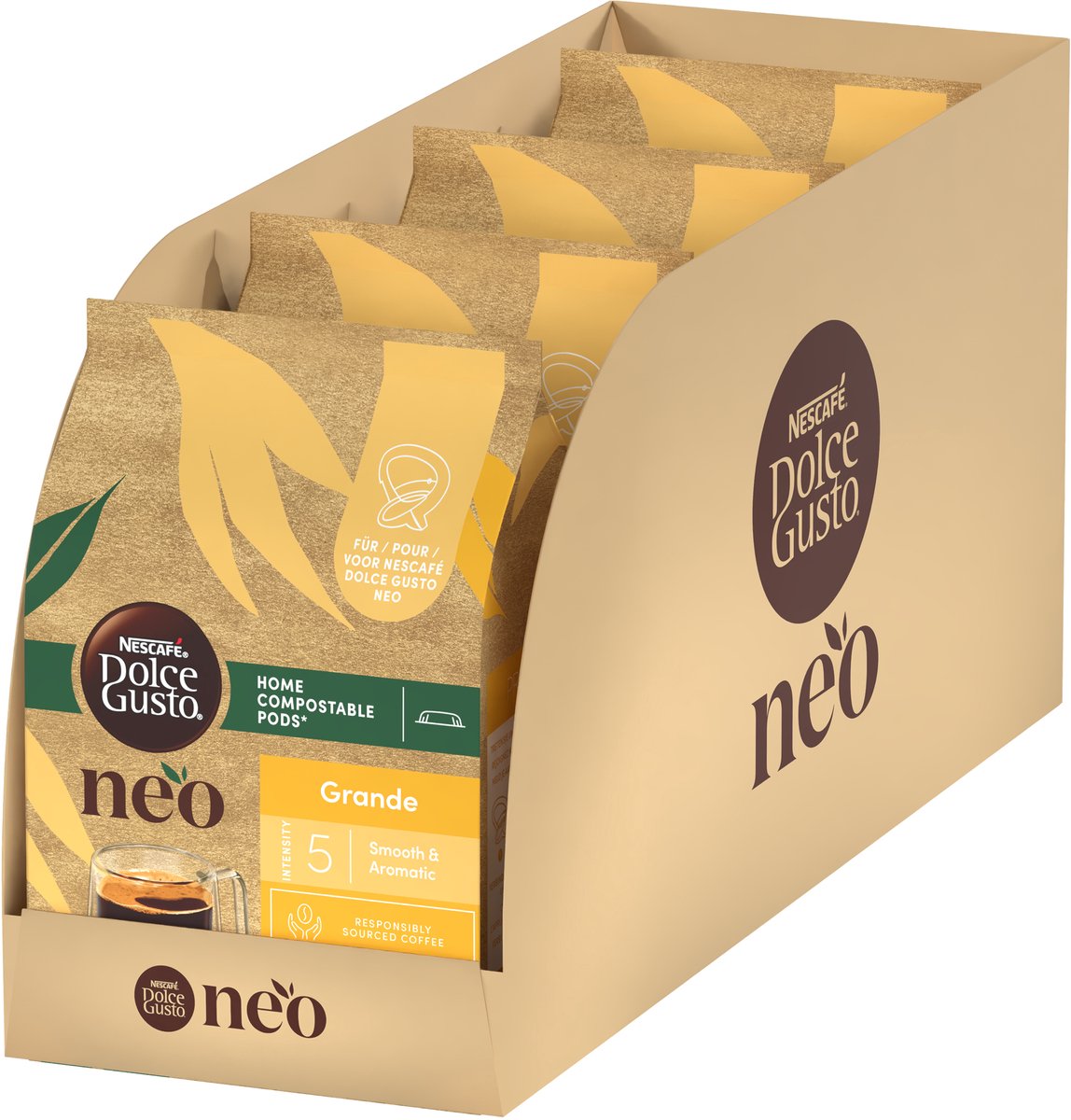 Nescafé dolce gusto neo kaffepuder grande - 4x12 bælg til 12 kopper kaffe