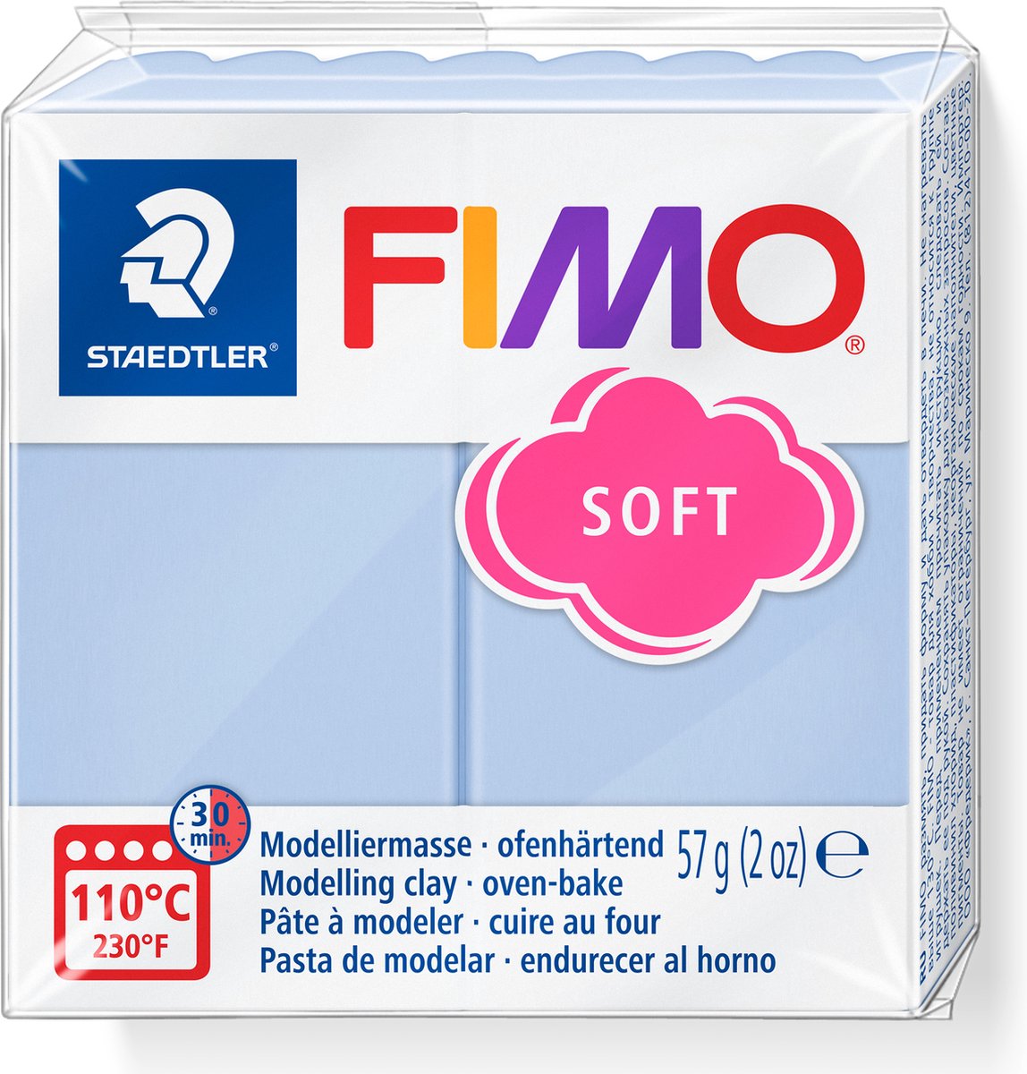 Fimo blød modellering ler 57 g serenity blue