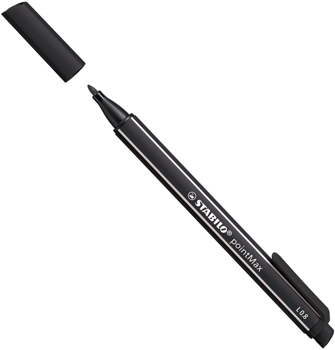 Stabilo pointmax - hardtip fineliner - sort (488 46)
