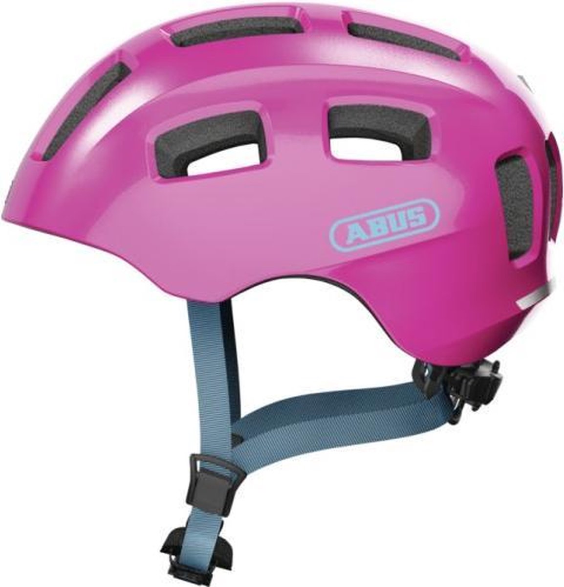 Abus cykelhjelm youn-i 2.0 sparkling pink s - 48-54 cm - pink - velegnet til brug på elcykler - bycykler - 240 g