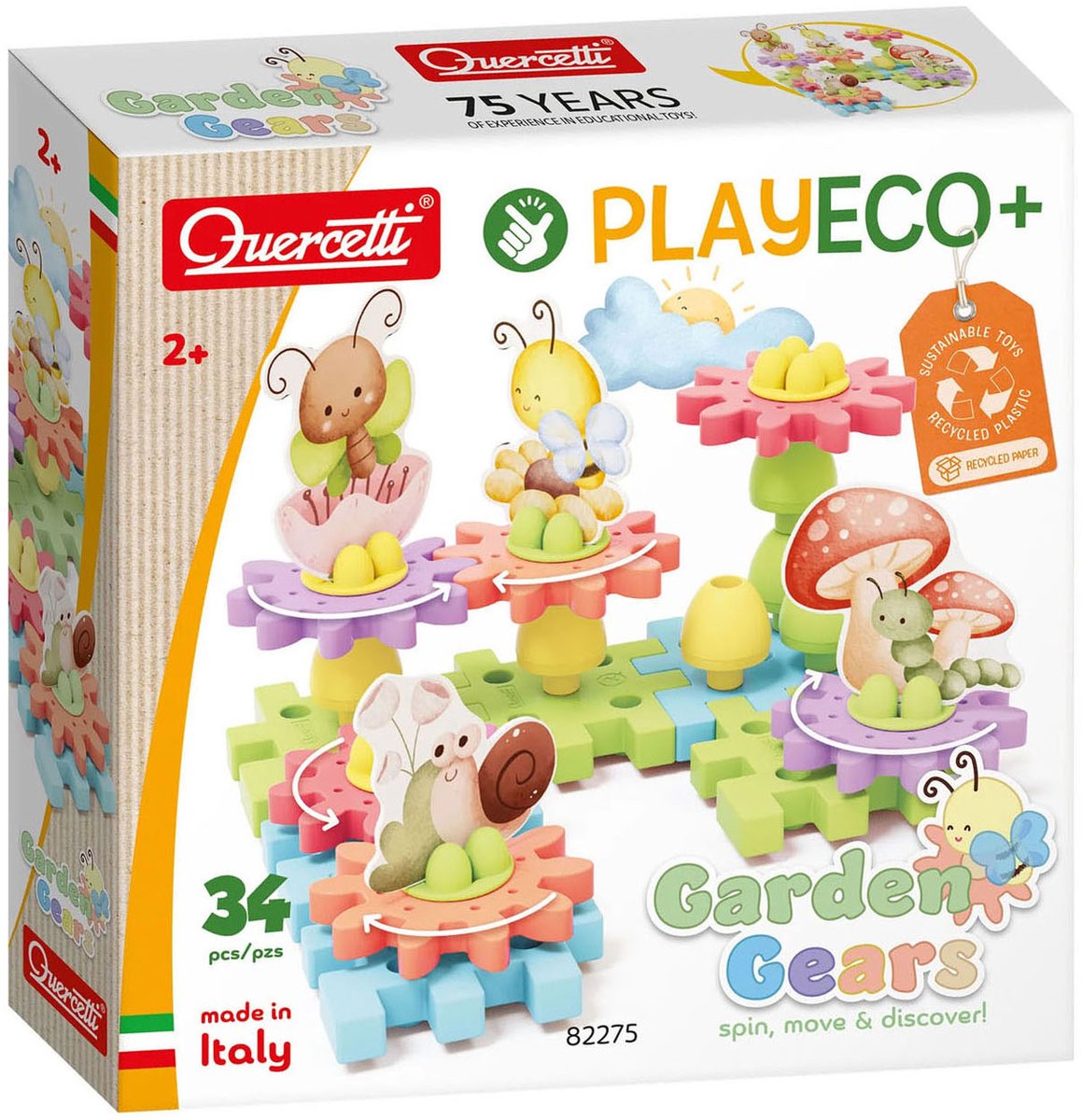 Quercetti playeco+ blomsterhave gear