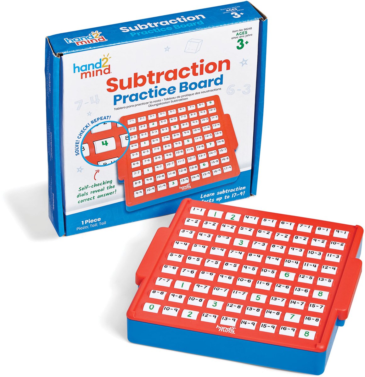 Læringsressourcer interaktiv matematik tavle - subtraktion - pædagogisk legetøj. - 3+