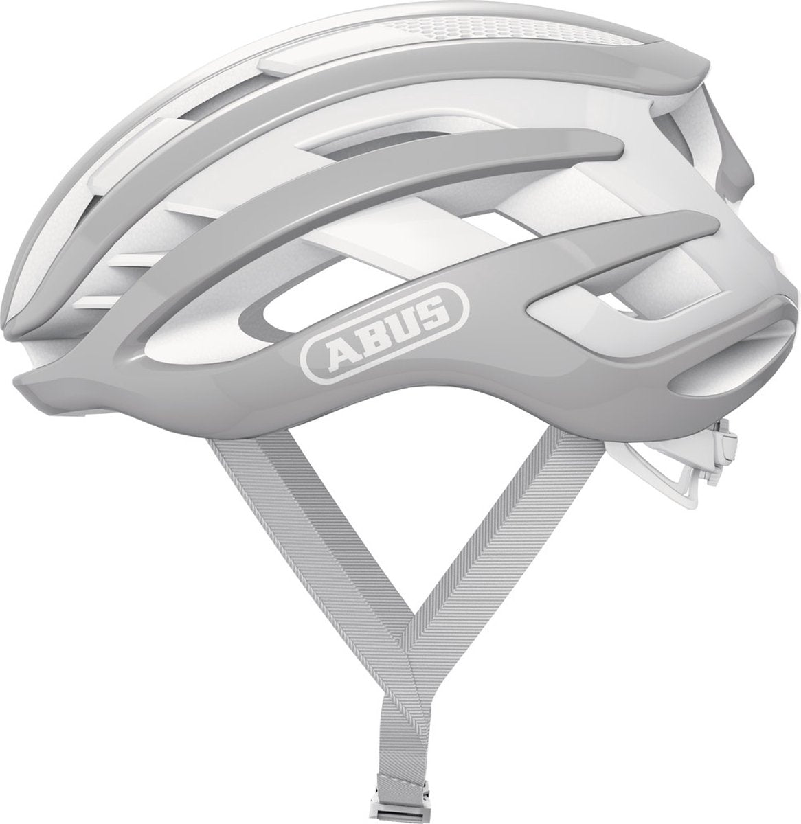 Abus cykelhjelm airbreaker pure grey m - 52-58 cm - grå - velegnet til brug på racercykler - gruscykler - 210 g