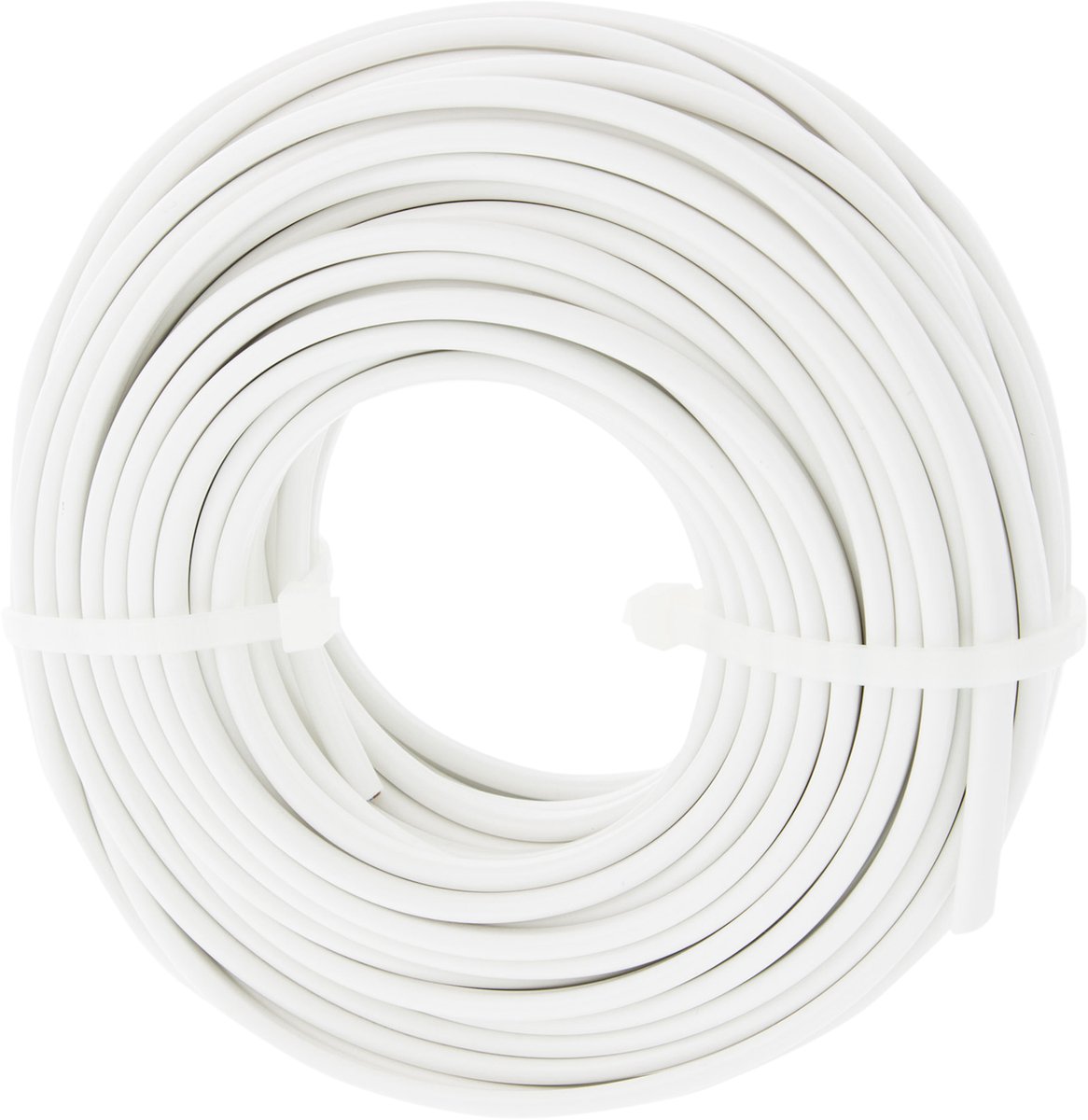 Q-link husholdningsledning - flad - belastningskapacitet op til 1200w - 2 x 0,75 mm - 20 m - hvid
