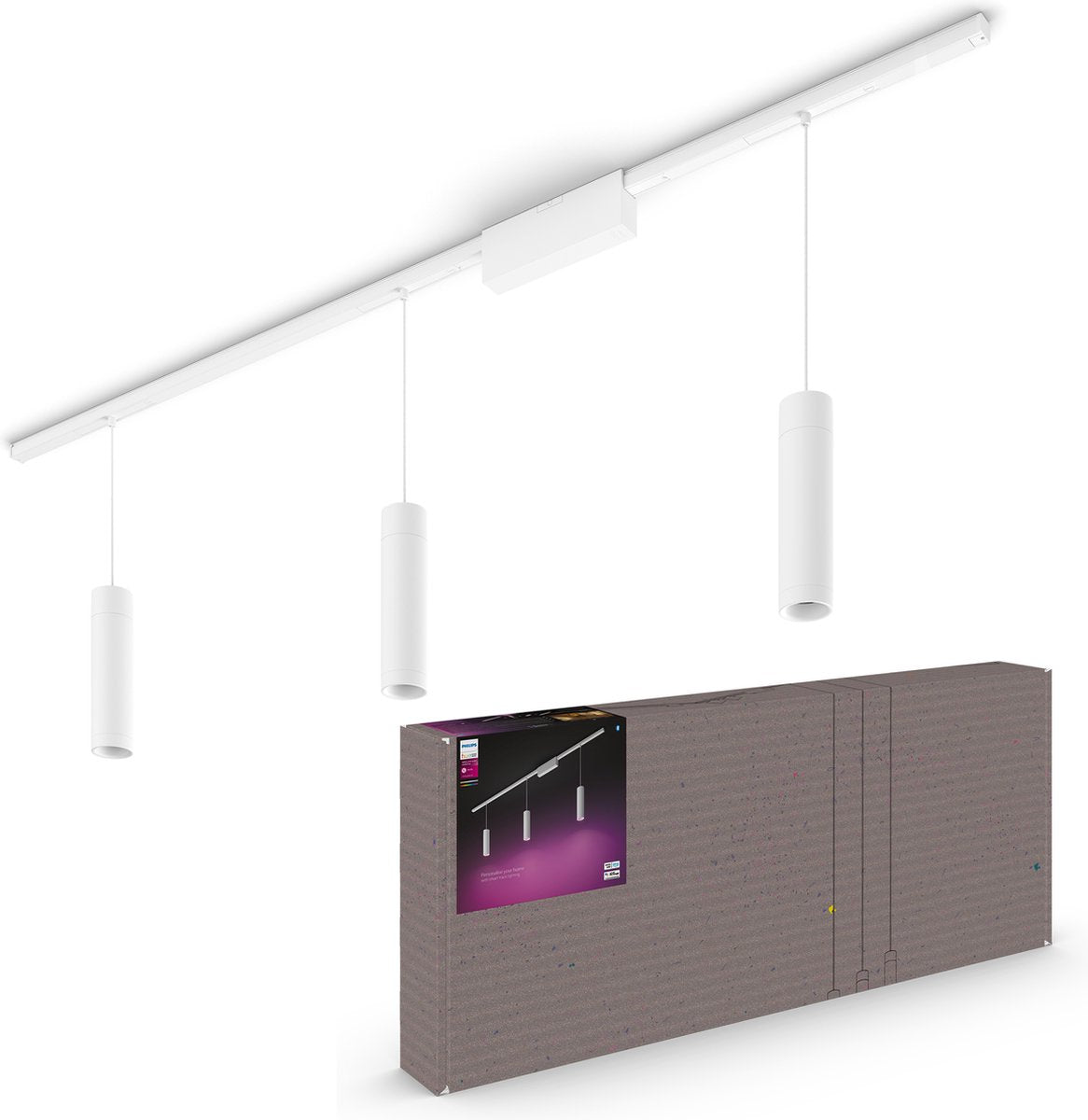 Philips hue perifo loftskinnebelysning - hvidt og farvet lys - 3 hængende lamper - hvid - basissæt