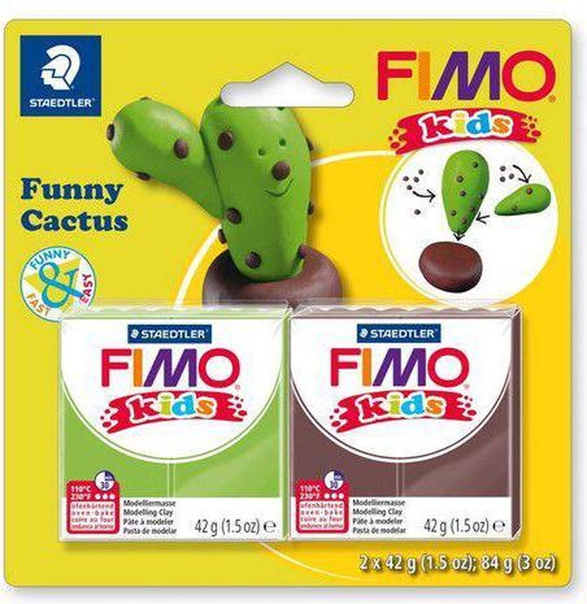 Fimo børnesæt sjov kaktus 8035 13
