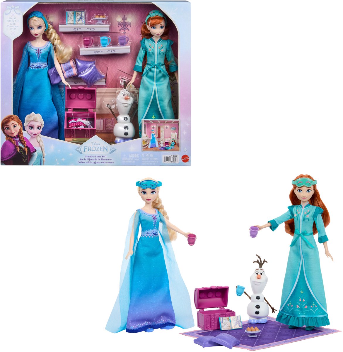 Mattel disney frozen slummer søster sæt