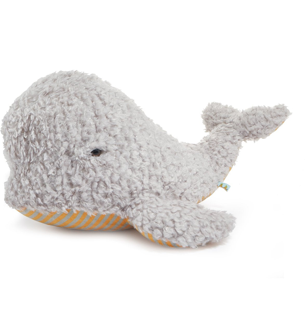 Bunnies by the bay krammetøj hvidhval – blød plys hval krammetøj – sød krammetøj til børn - 55 cm - grå