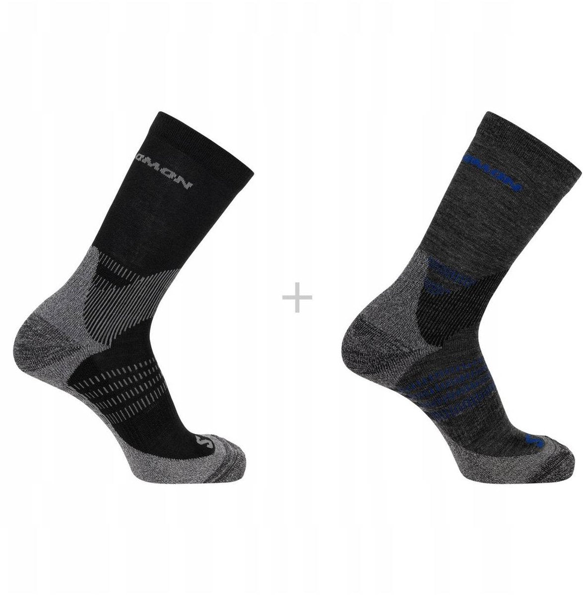 Salomon x ultra access crew sokker - merinould - 2 par - størrelse 42-44