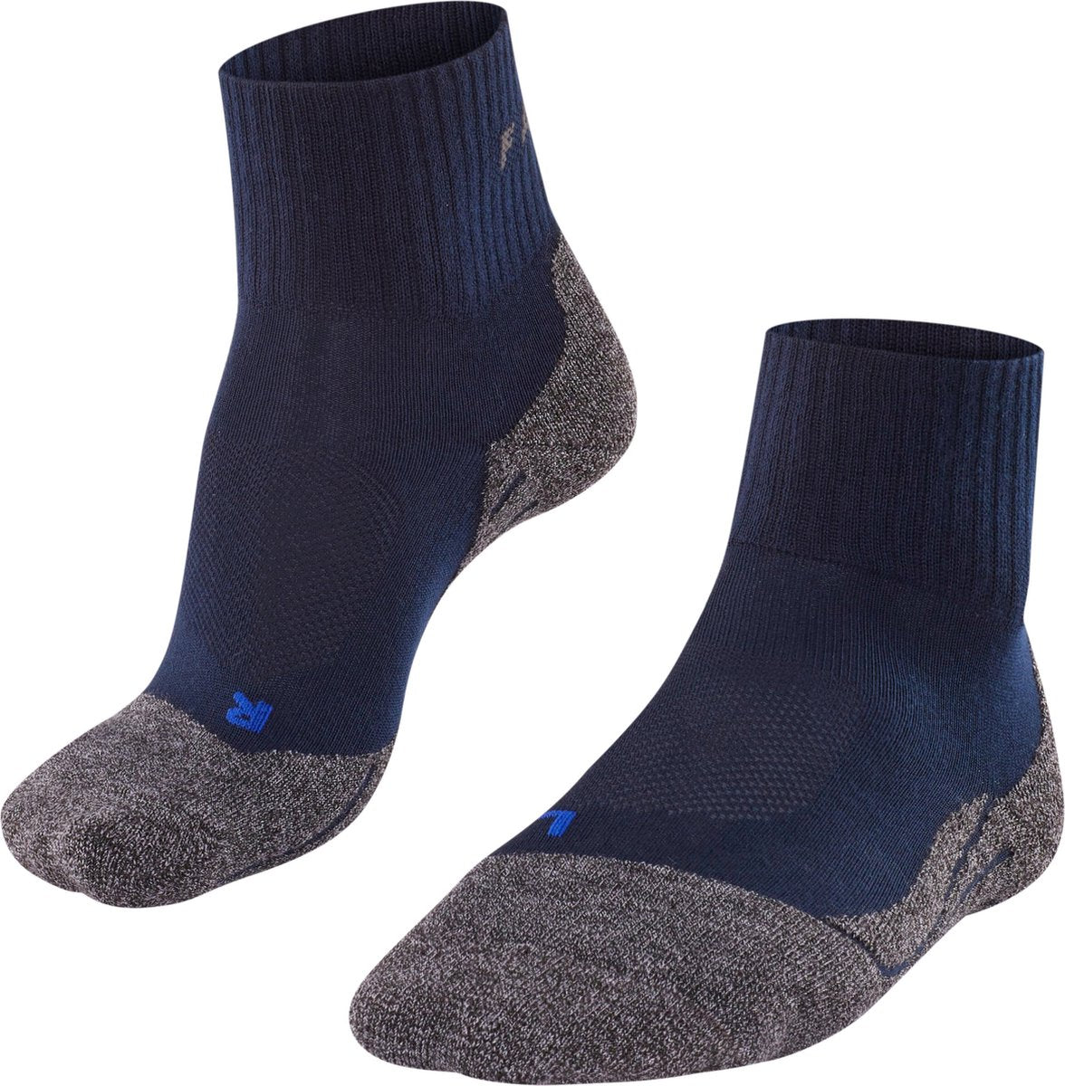 Falke tk2 cool short anti-blister tykt lyocell funktionelt materiale gåstrømper herre blå - str. 39-41