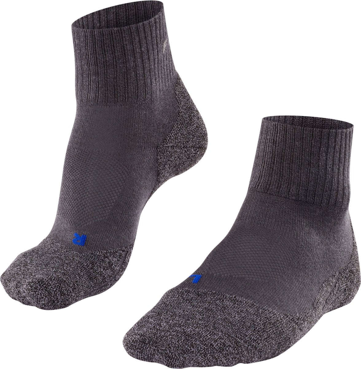 Falke tk2 cool kort anti-blister tykt lyocell funktionelt materiale gåstrømper kvinder grå - str. 39-40