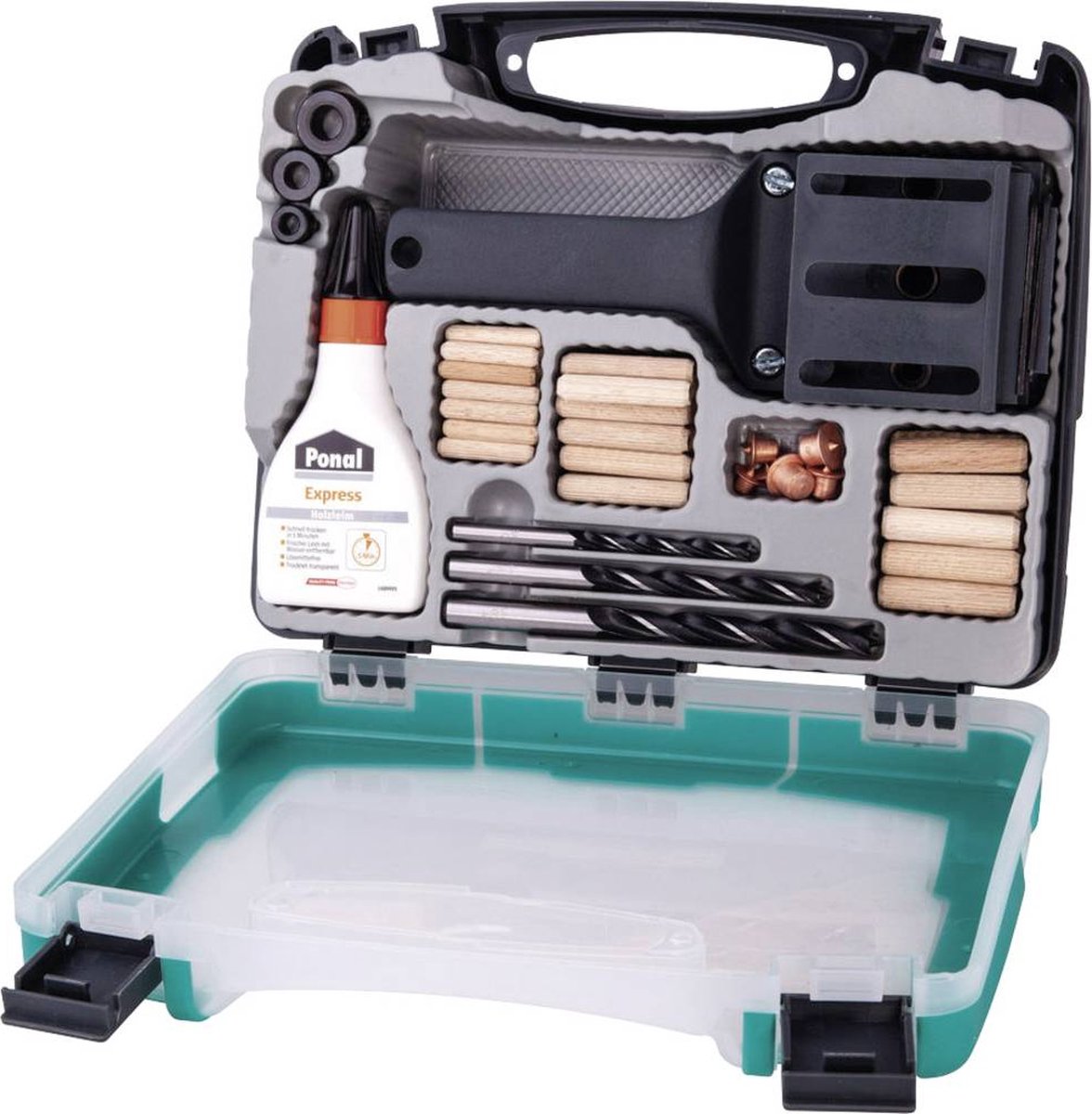 Wolfcraft - universal dyvel sæt - dyvel borestik - dyvel jig - 4645000