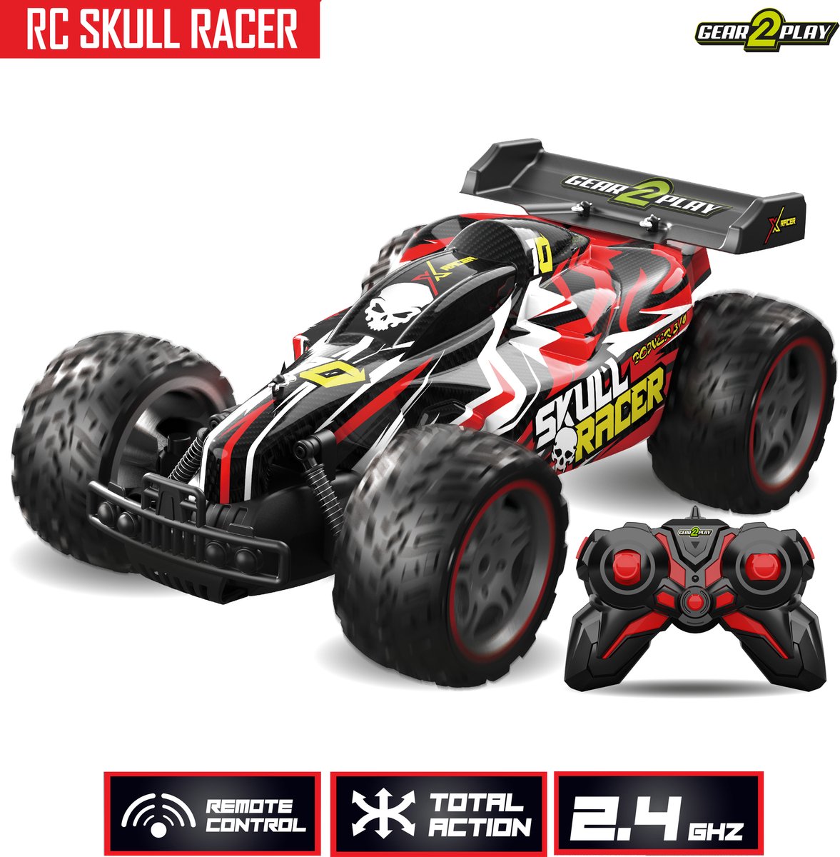 Gear2play rc skull racer styret bil 1:10