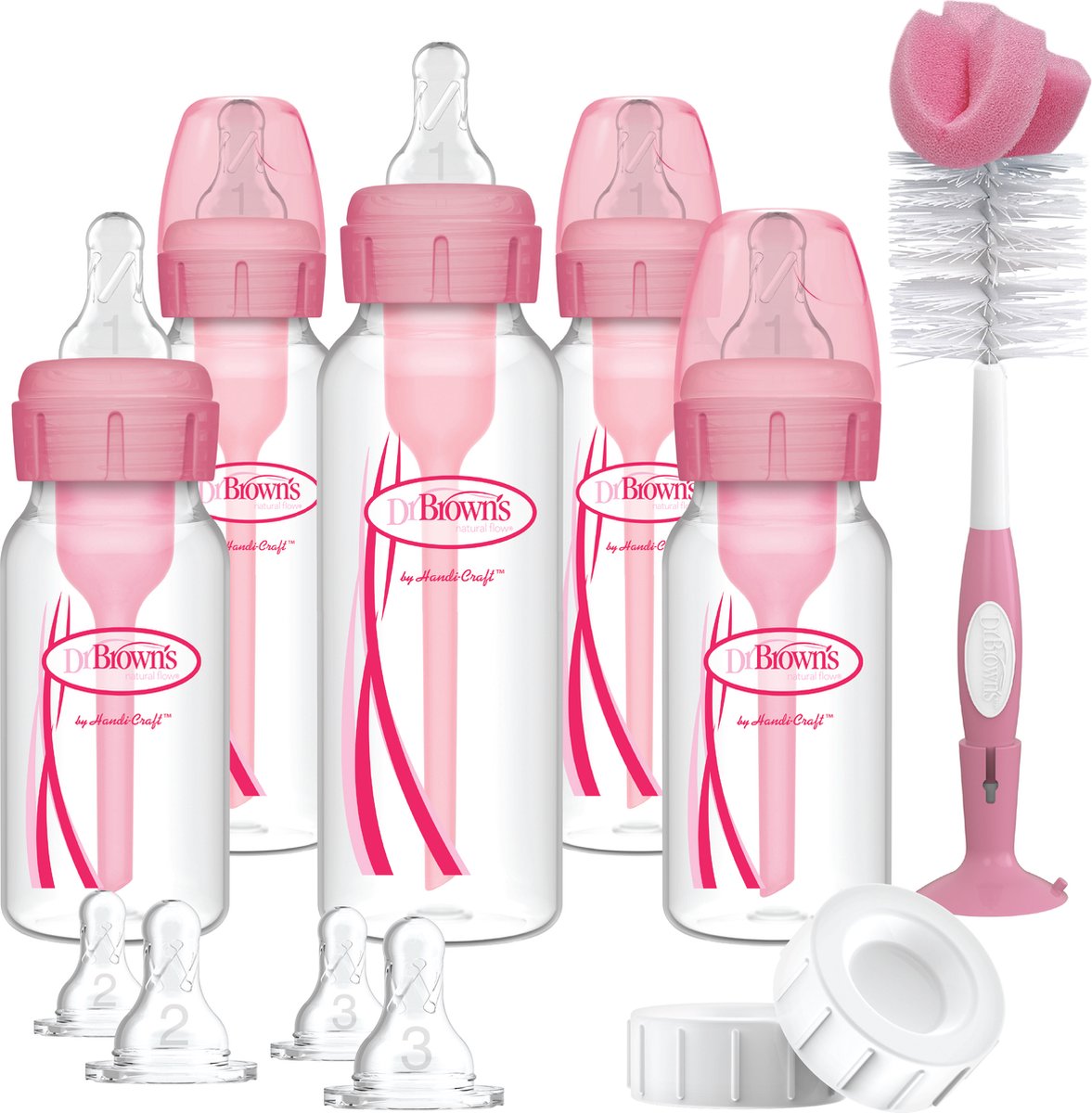 Dr. browns muligheder+ gavesæt - standard flaske - pink