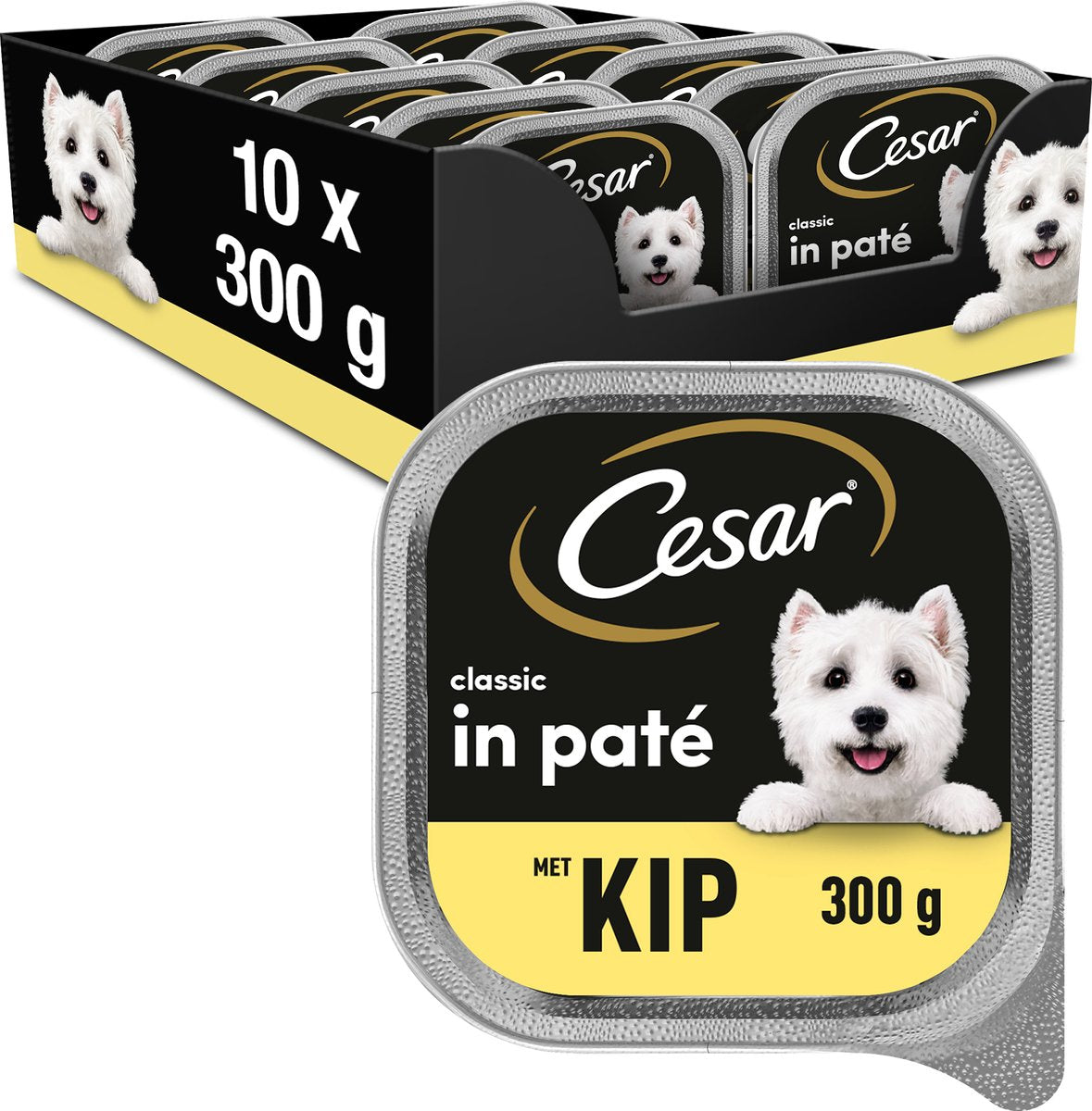 Cesar hondenvoer classic - kip in paté - maaltijdkuipjes 10x300g
