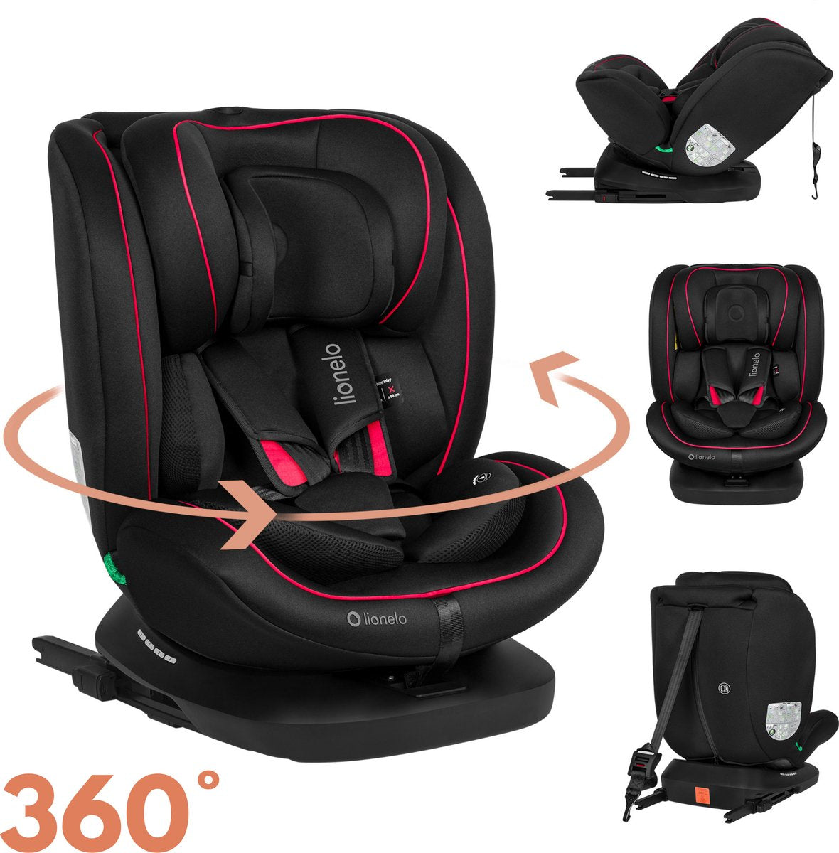 Lionelo Bastiaan - i-size autostol 4i1 - 360° - isofix - gruppe 0-1-2-3 - 40-105cm