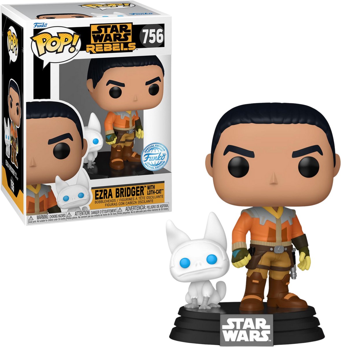 Funko pop! star wars - rebeller - ezra bridger #756 eksklusiv amazon