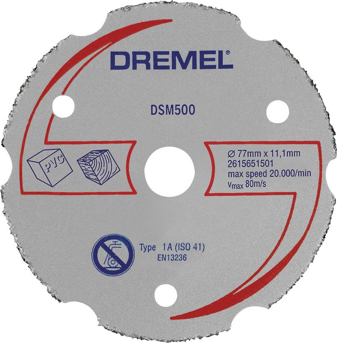 Dremel dsm500 2615s500jb skæreskive lige 77 mm 1 stykke(r) hårdttræ, nåletræ, krydsfiner, laminat, plast, gi