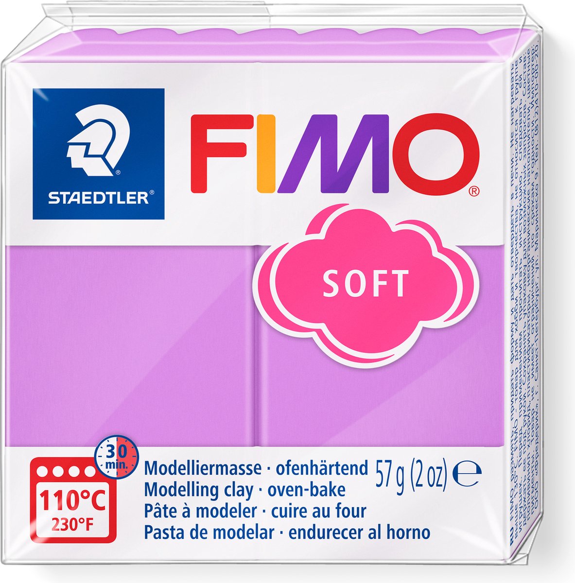 Fimo blød modellering ler 57 g lavendel