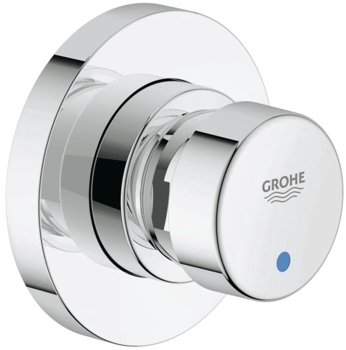 Grohe euroeco cosmopolitan s indbygget brusehane selvlukkende 1 2 blå rød krom