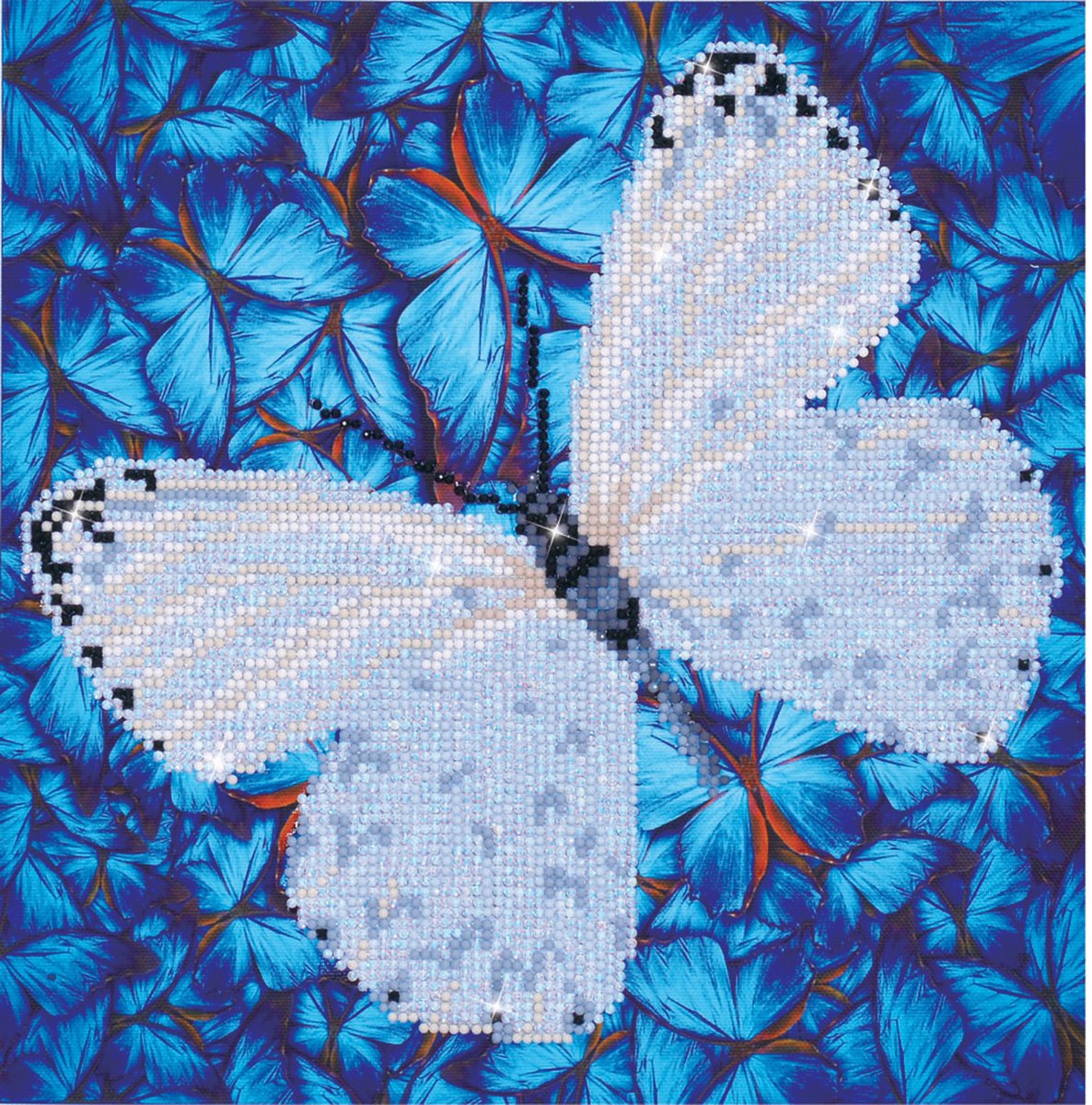 Diamond dotz® flutterby hvid diamant dotz 30x30 cm