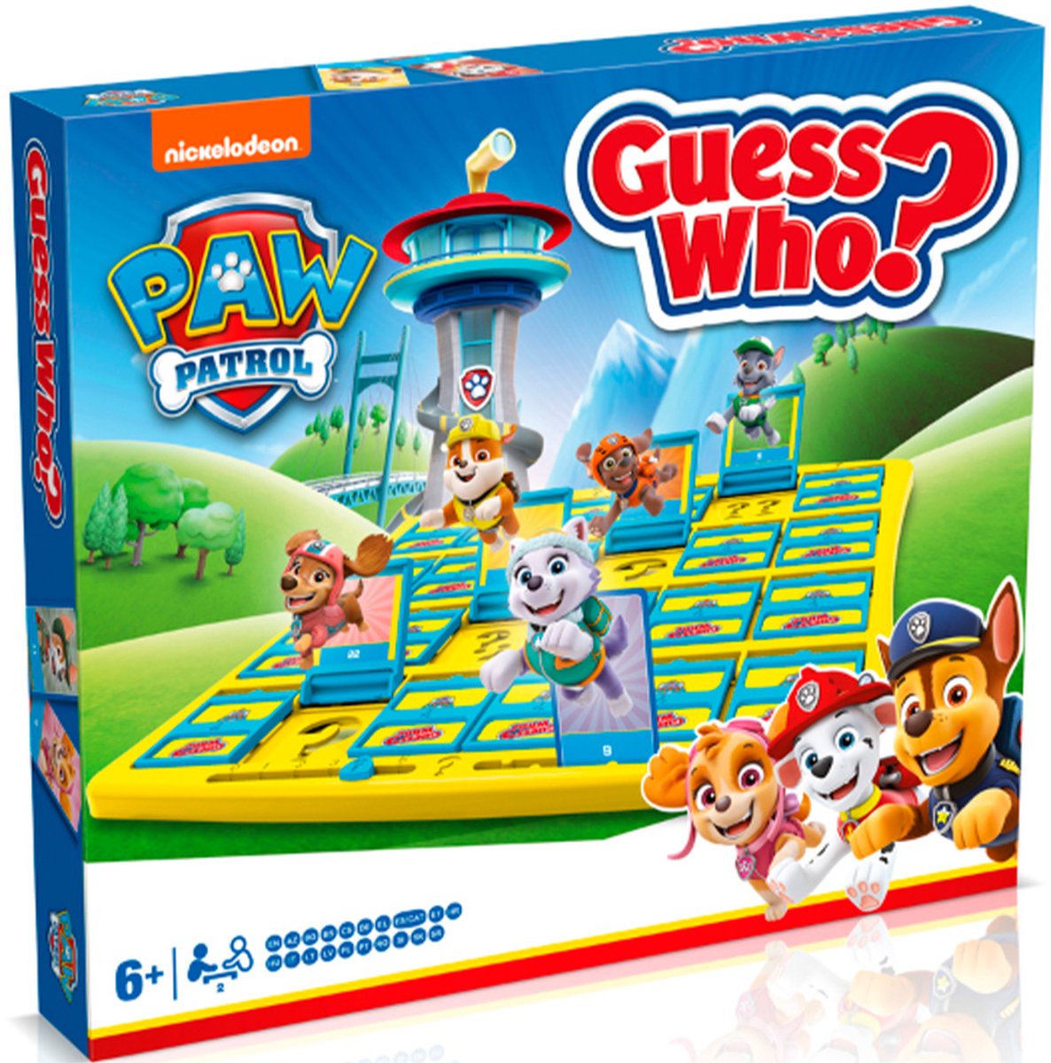 Vindertræk gæt hvem? - brætspil - paw patrulje flersproget