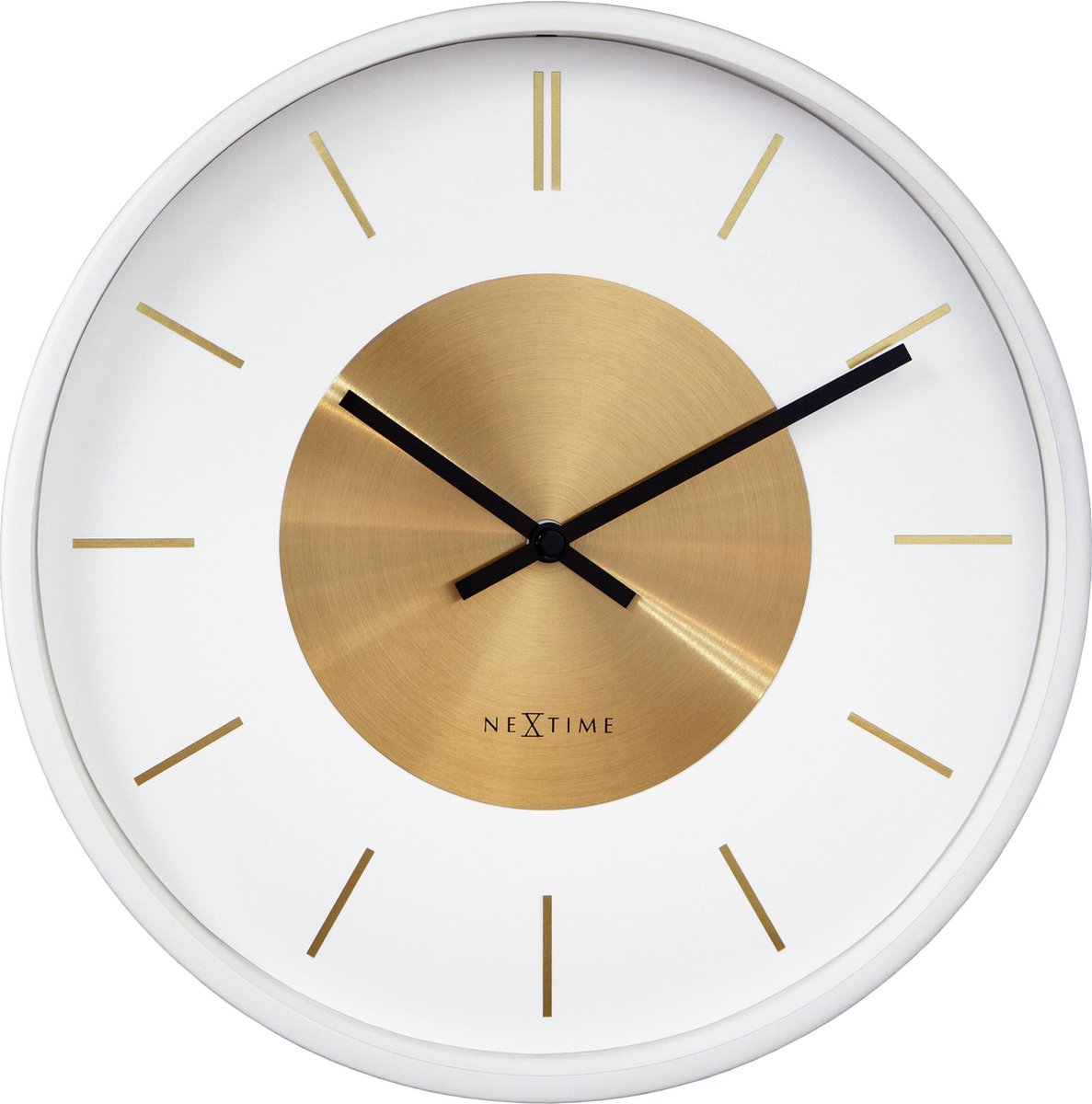 Nexttime retro ii – vægur – 25 cm – metal – hvidguld – lydløst