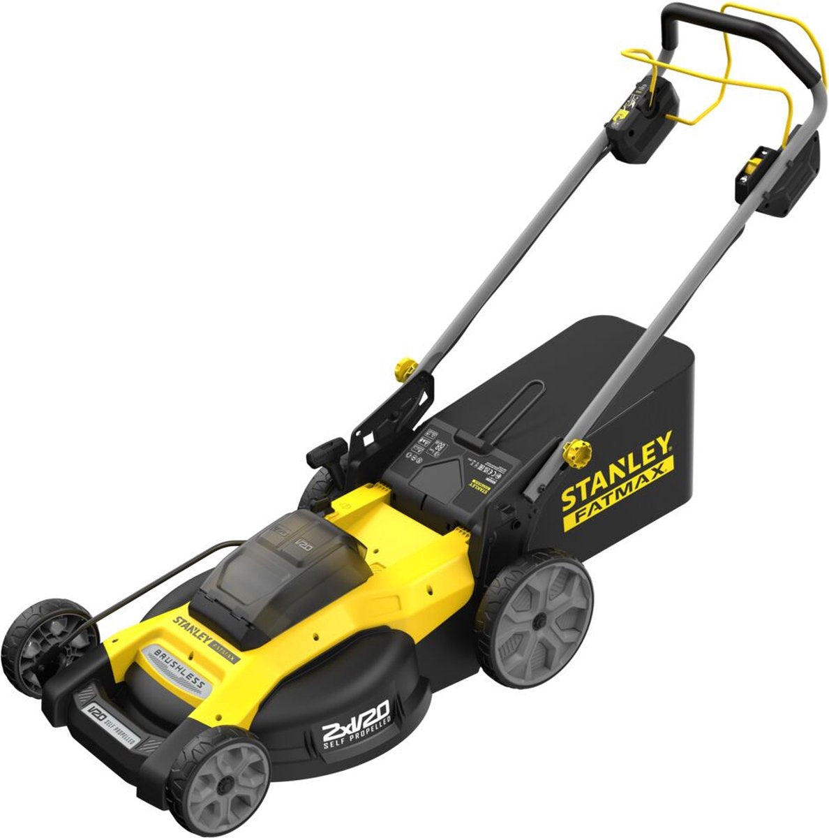 Stanley sfmcmws251m fatmax® v20 batteri plæneklipper 51cm med hjultræk 2x18v 4.0ah