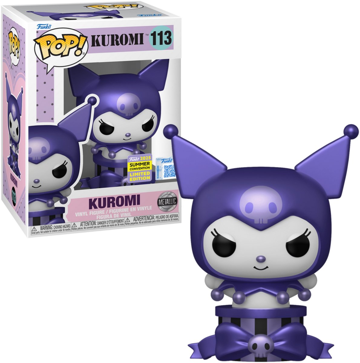 Funko pop! sanrio - kuromi (metallic) #113 (eksklusiv sommerstævne 2025)