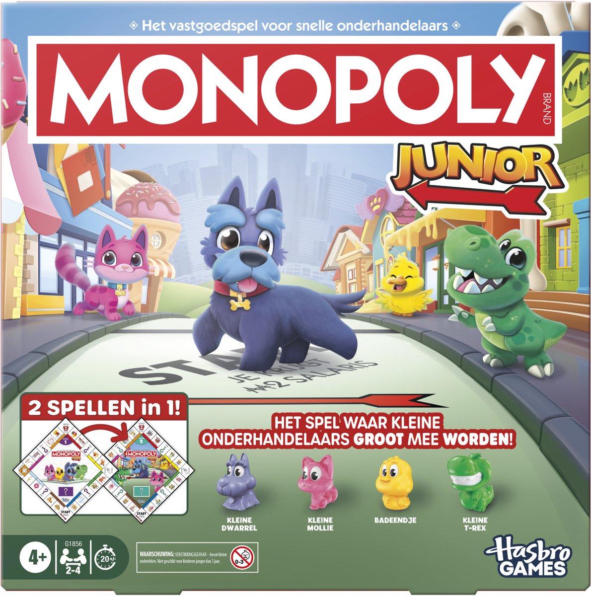 Monopol junior brætspil, 2 spil i 1