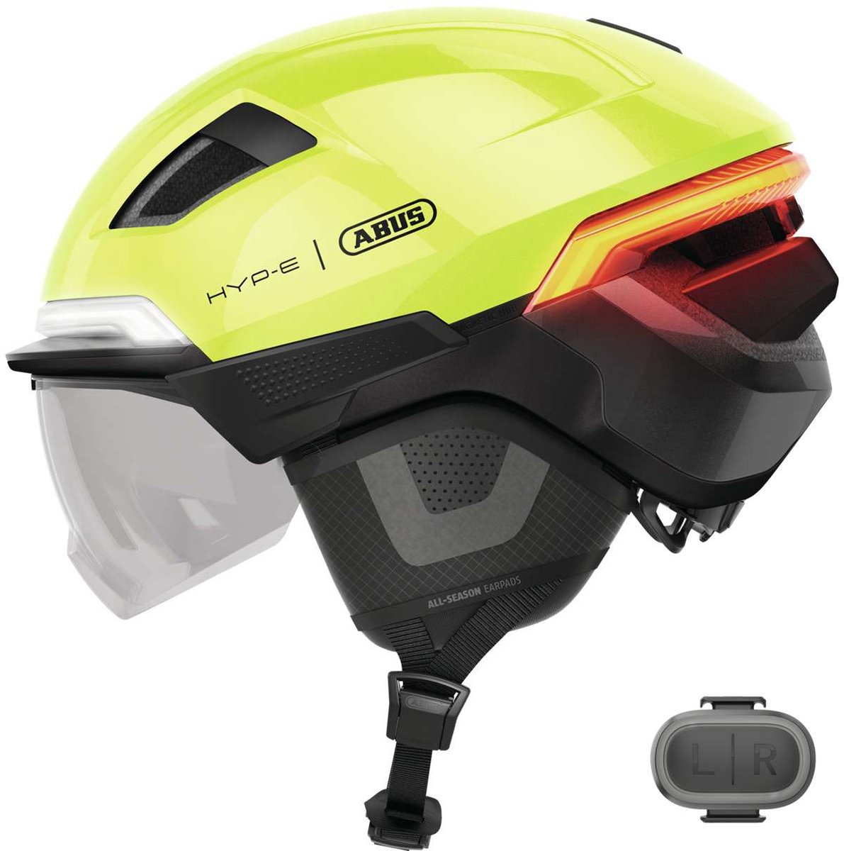 Abus smart hjelm hyp-e ace signal gul s 51-55cm