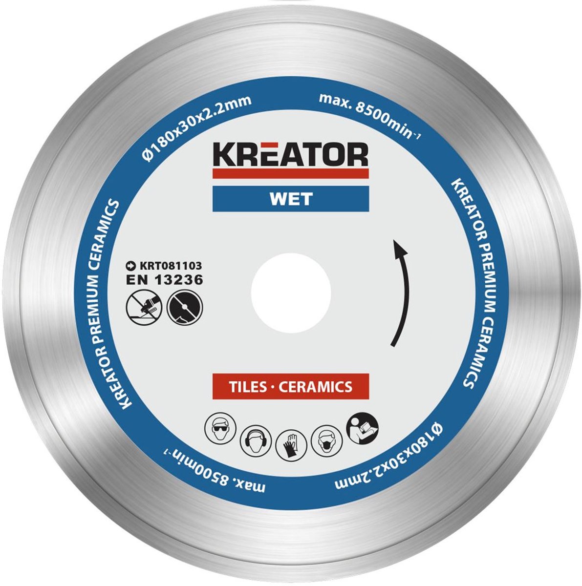 Kreator krt081103 diamantskivesæt – ø180mm – universal