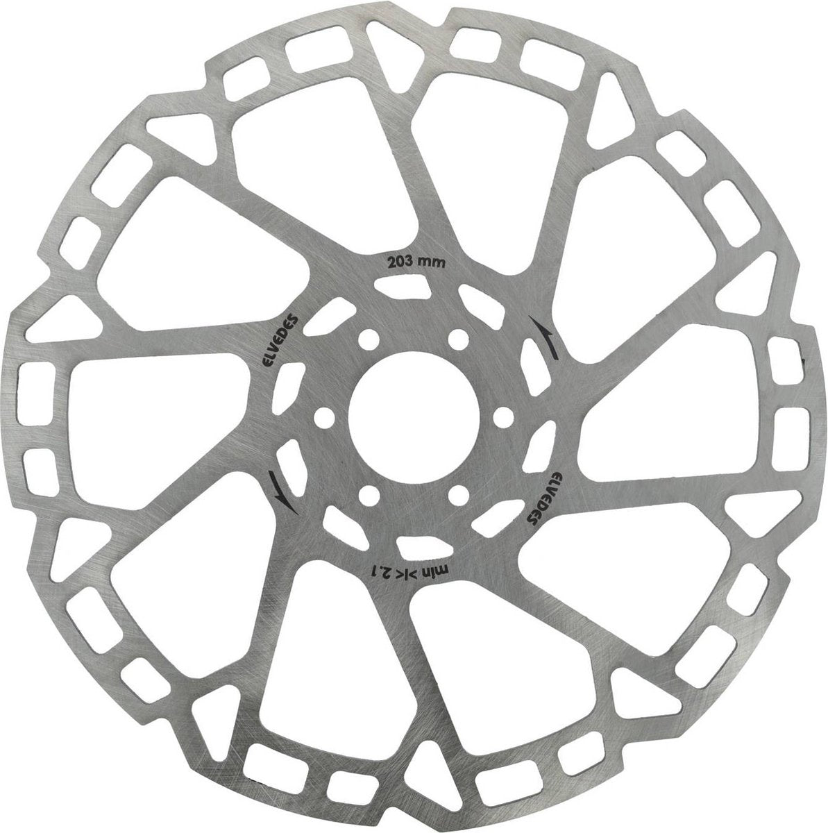 Elvedes bremseskive 203mm seks-huls 2,3mm