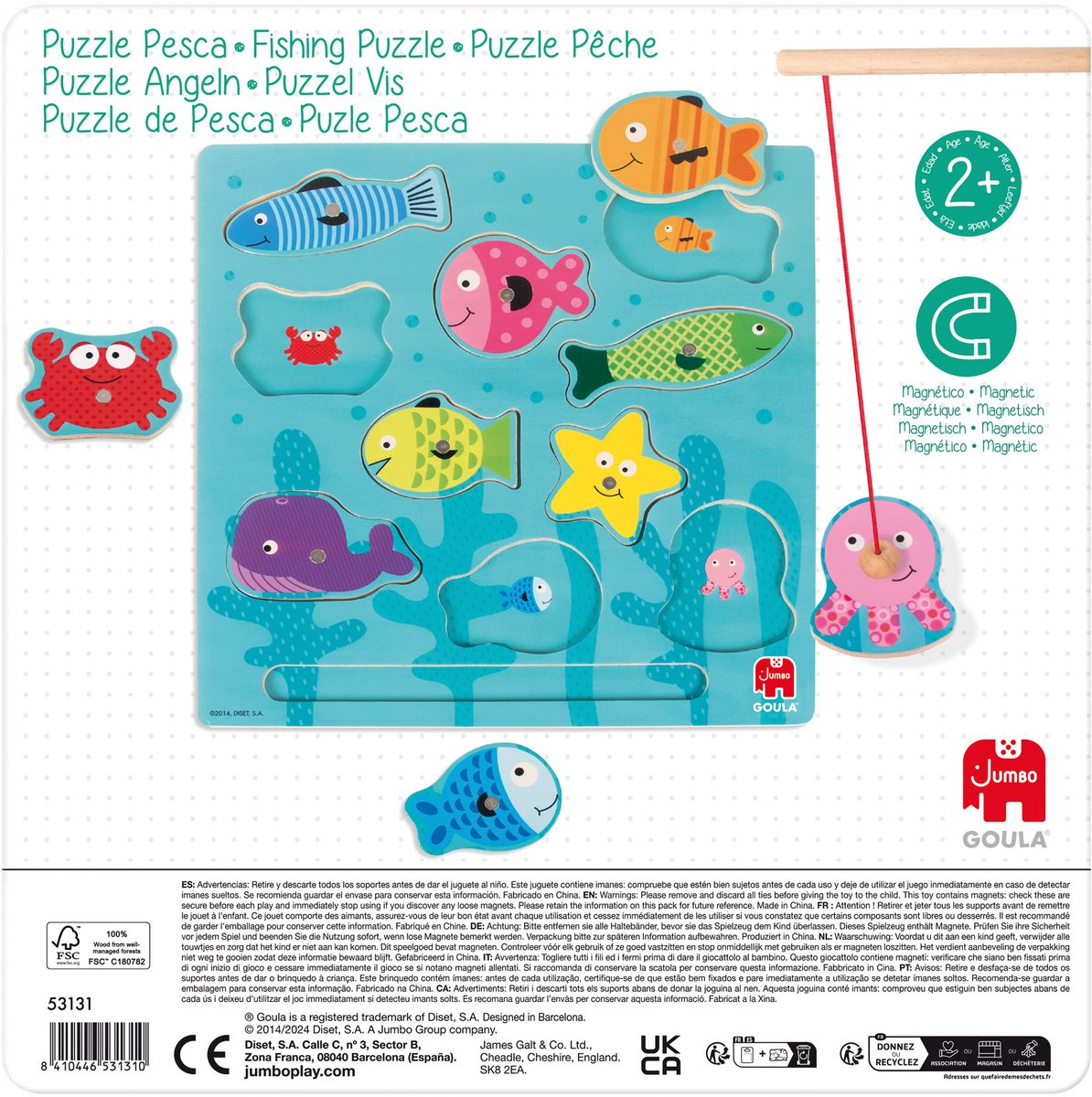 Goula jumbo - - magnet puslespil fisk - 10 stk