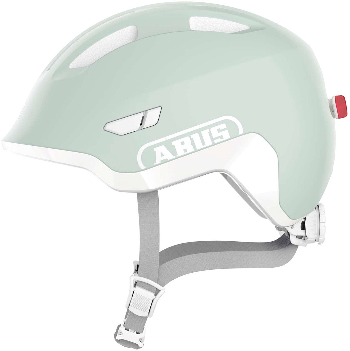 Abus cykelhjelm smiley 3.0 ace led pure mint m - 50-55 cm - lysegrøn - velegnet til brug på børnecykler - 250 g