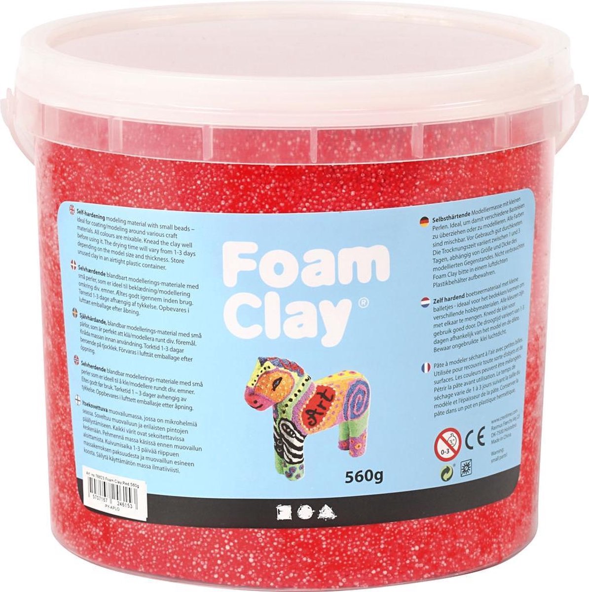 Foam clay®, 560 gr, rød