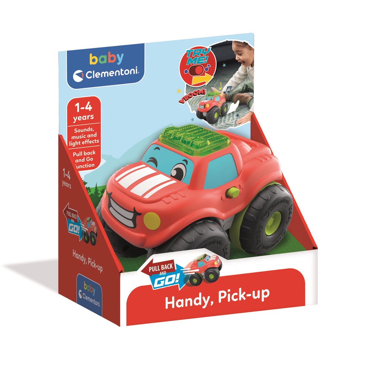 Clementoni baby pull back pick-up bil med lyd